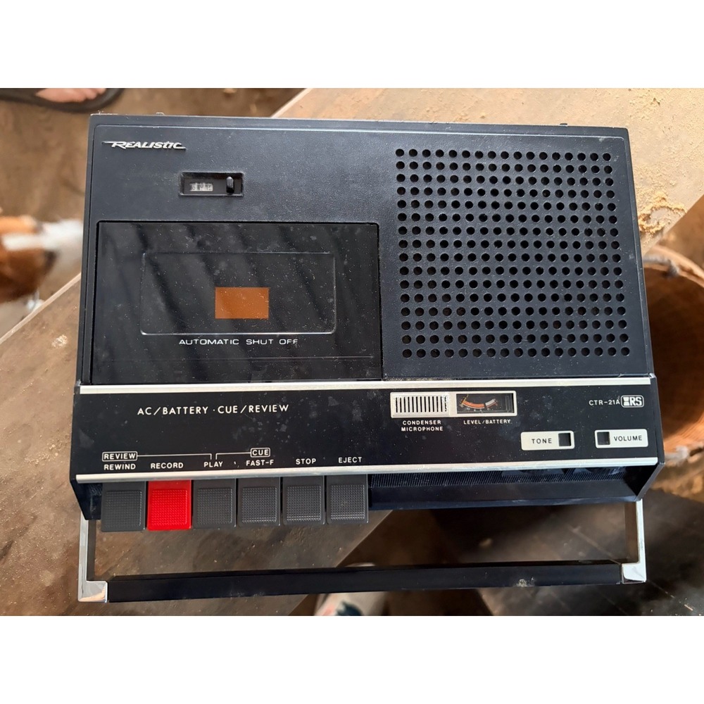 Realistic CTR-21 Cassette Recorder Cat No 14-827 w/ power cord UNTESTED vintage